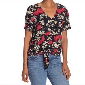 MADEWELL Novel Tie-Front Top in Hillside Daisies